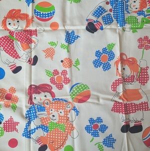 Vintage Raggedy Ann Fabric 54" W X 38" L
